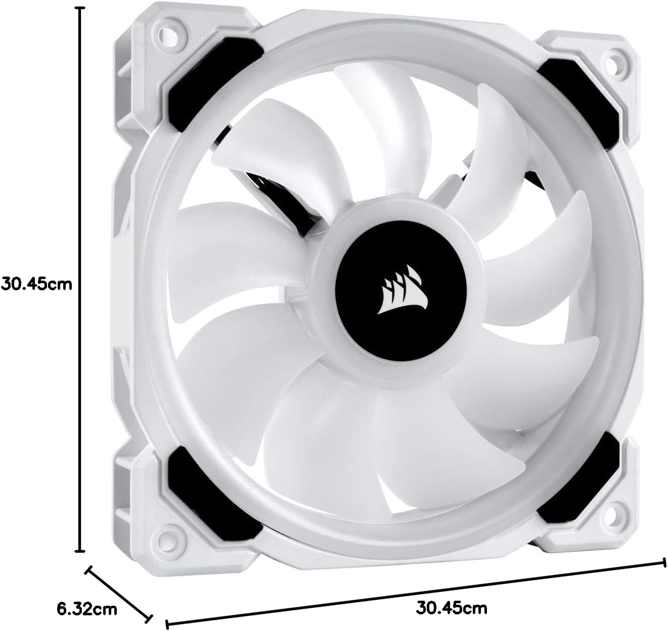 Ventilador Gabinete Corsair (Co-9050091-Ww) Ll120Rgb Luz Dual, 120Mm, Blanco