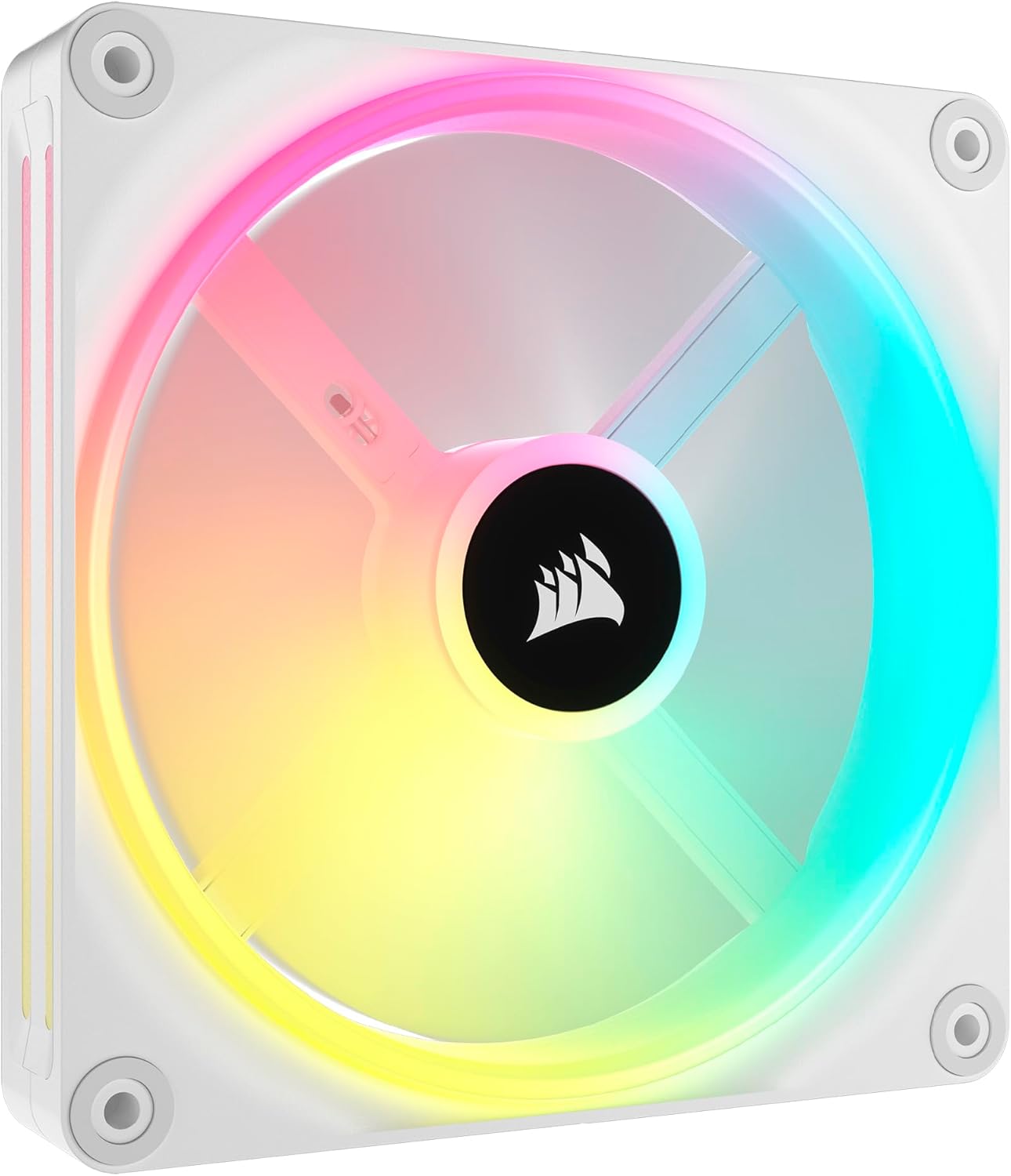Ventilador Gabinete Corsair (Co-9051007-Ww) Icue Link Qx140 Rgb,1 Fan,140Mm,Domo Magnetico,Blanco