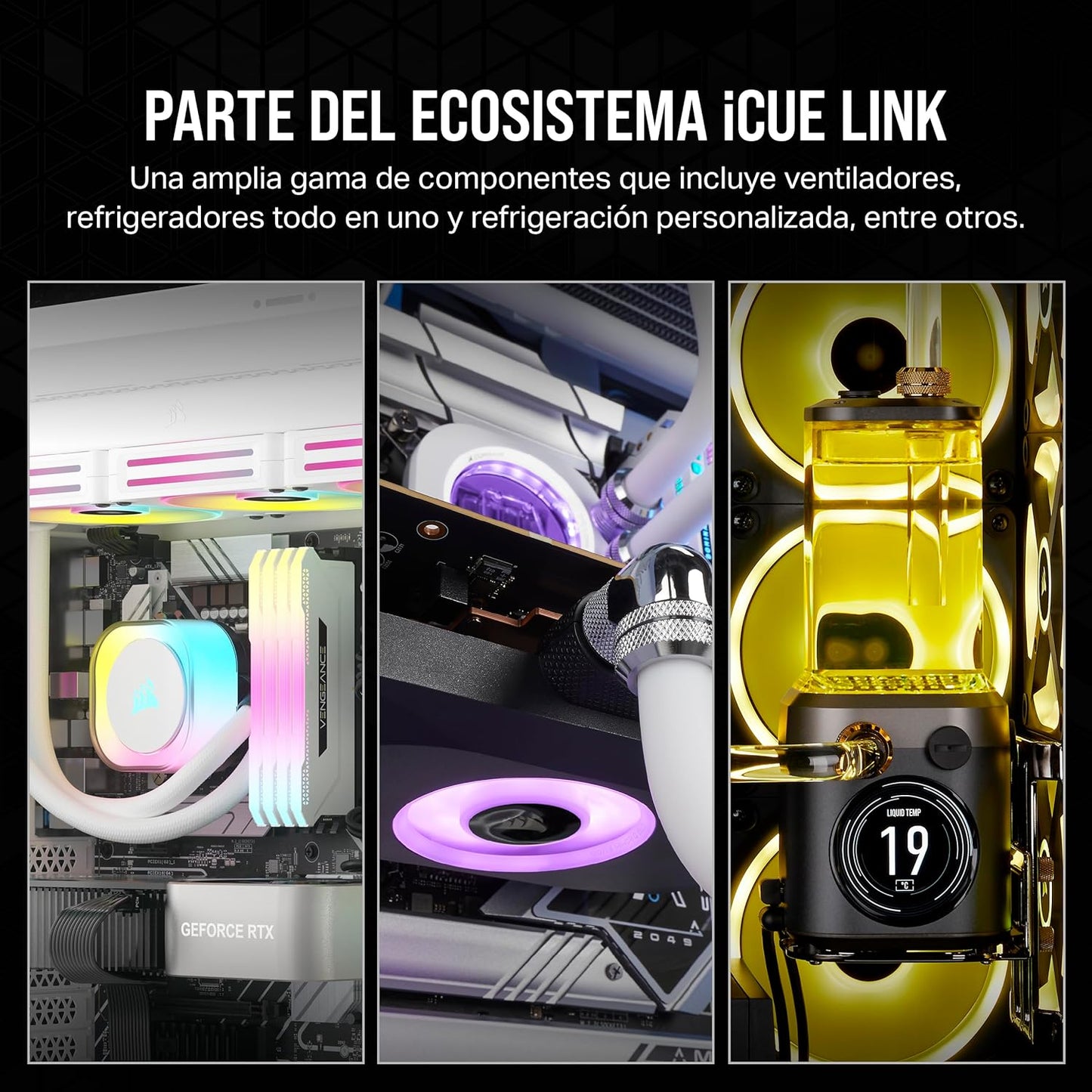 Ventilador Gabinete Corsair (Co-9051007-Ww) Icue Link Qx140 Rgb,1 Fan,140Mm,Domo Magnetico,Blanco