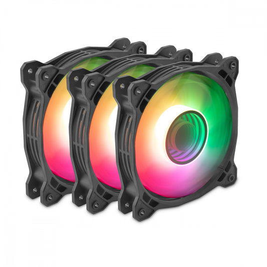 Ventilador Gamer Yeyian Argb Ytk-120Al-01 Typhoon/120Mm/Kit 3/Argb