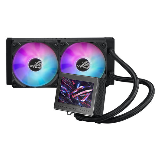 Ventilador P/Cpu Asus (Rog Ryujin Iii 240 Argb) 2Fans 120Mm,Pantalla Lcd 3.5",Enfriamiento Liquido