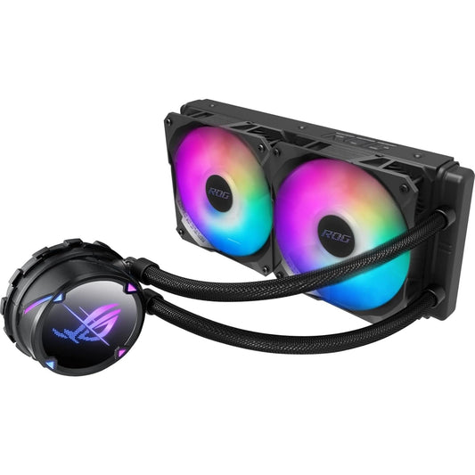 Ventilador P/Cpu Asus (Rog Strix Lc Ii 240 Argb) Aura Sync Rgb,2 Fans 120Mm,Enfriamiento Liquido