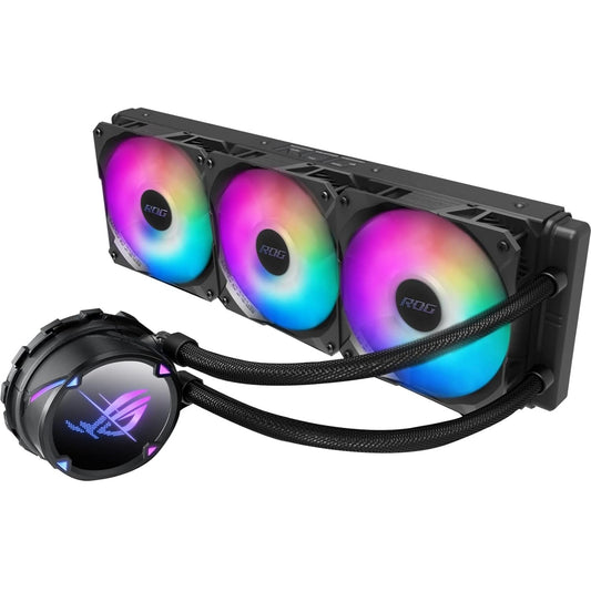 Ventilador P/Cpu Asus (Rog Strix Lc Ii 360 Argb) 3 Fans Rog Argb De 120Mm,Enfriamiento Liquido