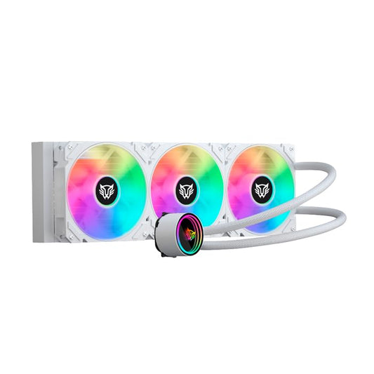 Ventilador P/Cpu Balam Rush (Br-937351) Hydrox Pro Hx30,360Mm,3 Fan 120Mm,Enfriamiento Liq,Blanco