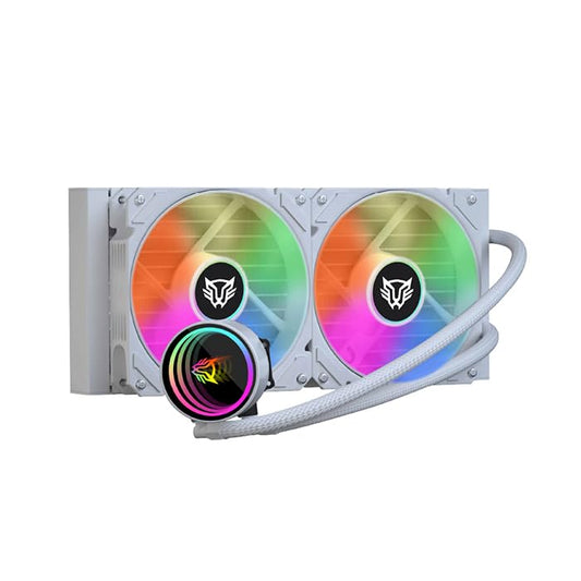 Ventilador P/Cpu Balam Rush (Br-937375) Hydrox Pro Hx20,240Mm,2 Fan 120Mm,Enfriamiento Liq,Blanco