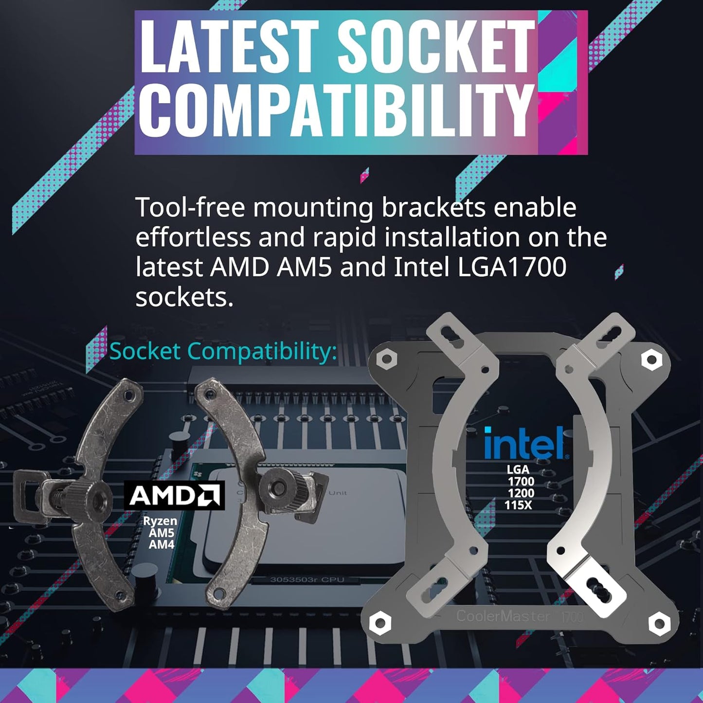 Ventilador P/Cpu Cooler Master (Mlw-D24M-A18Pz-Rw) Ml240L Core Blanco2*Fan 120Mm Argb Lga1700/Am5