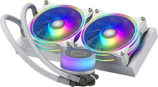 Ventilador P/Cpu Cooler Master (Mlx-D24M-A18Pw-R1) Ml240 Rgb,Illusion,Blanco, Enfriamiento Liquido
