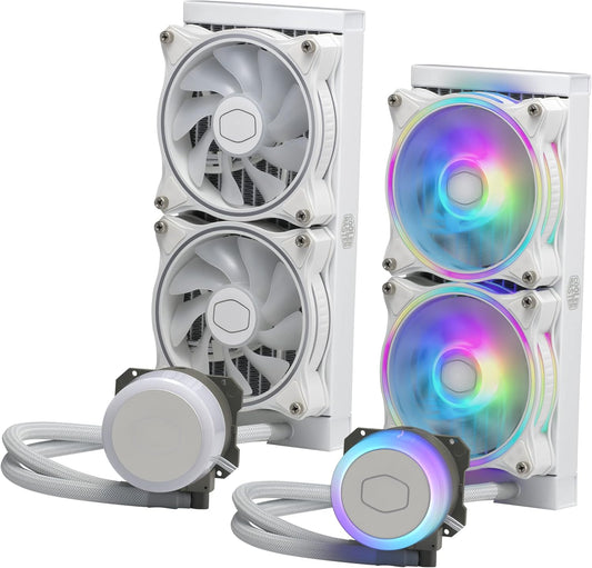 Ventilador P/Cpu Cooler Master (Mlx-D24M-A18Pw-R1) Ml240 Rgb,Illusion,Blanco, Enfriamiento Liquido
