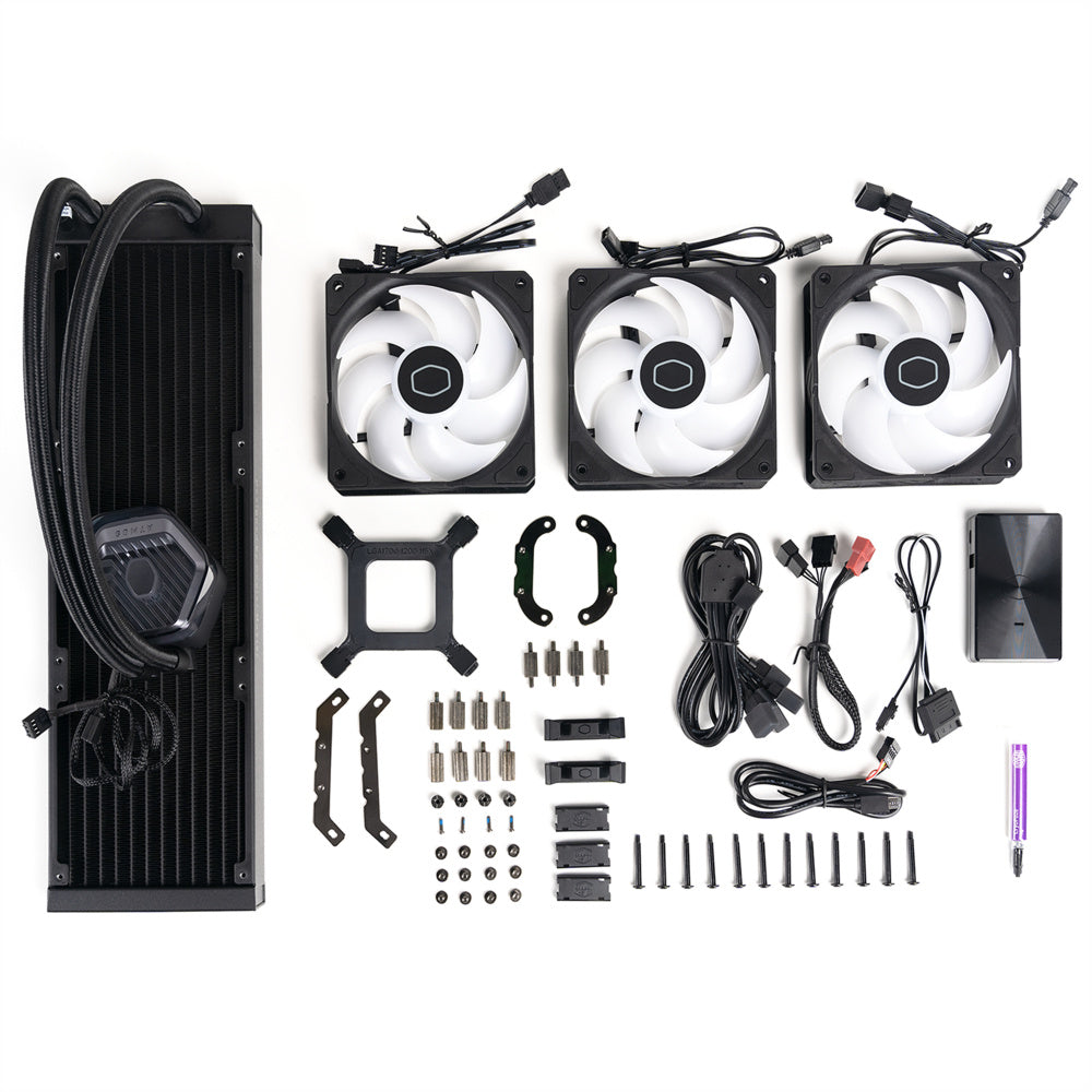 Ventilador P/Cpu Cooler Master (Mlx-D36M-A25Pz-R1)Masterliquid 360 Atmosargb4Pwmlga1700/Am5Negro