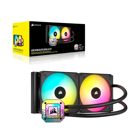 Ventilador P/Cpu Corsair (Cw-9060069-Ww) Icue H115I Elite Capellix,280Mm,2 Fans,Enfriamiento Liquid