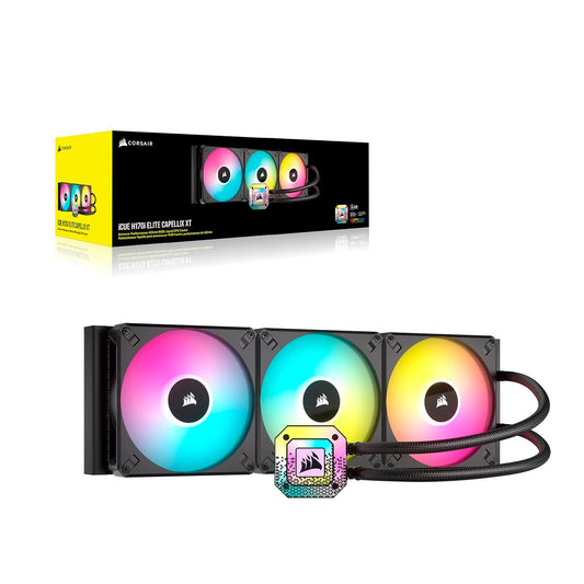 Ventilador P/Cpu Corsair (Cw-9060071-Ww) Icue H170I Elite Capellix,420Mm,3 Fans,Enfriamiento Liquid
