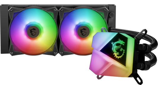 Ventilador P/Cpu Msi (Mag Coreliquid C240) Argb,2Fan,240Mm,Socket 1700, Am5,Enfriamiento Liquido