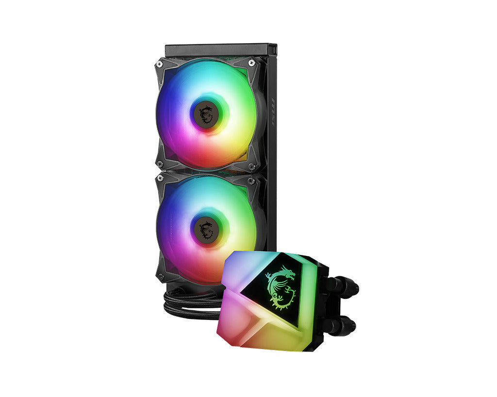 Ventilador P/Cpu Msi (Mag Coreliquid C240) Argb,2Fan,240Mm,Socket 1700, Am5,Enfriamiento Liquido