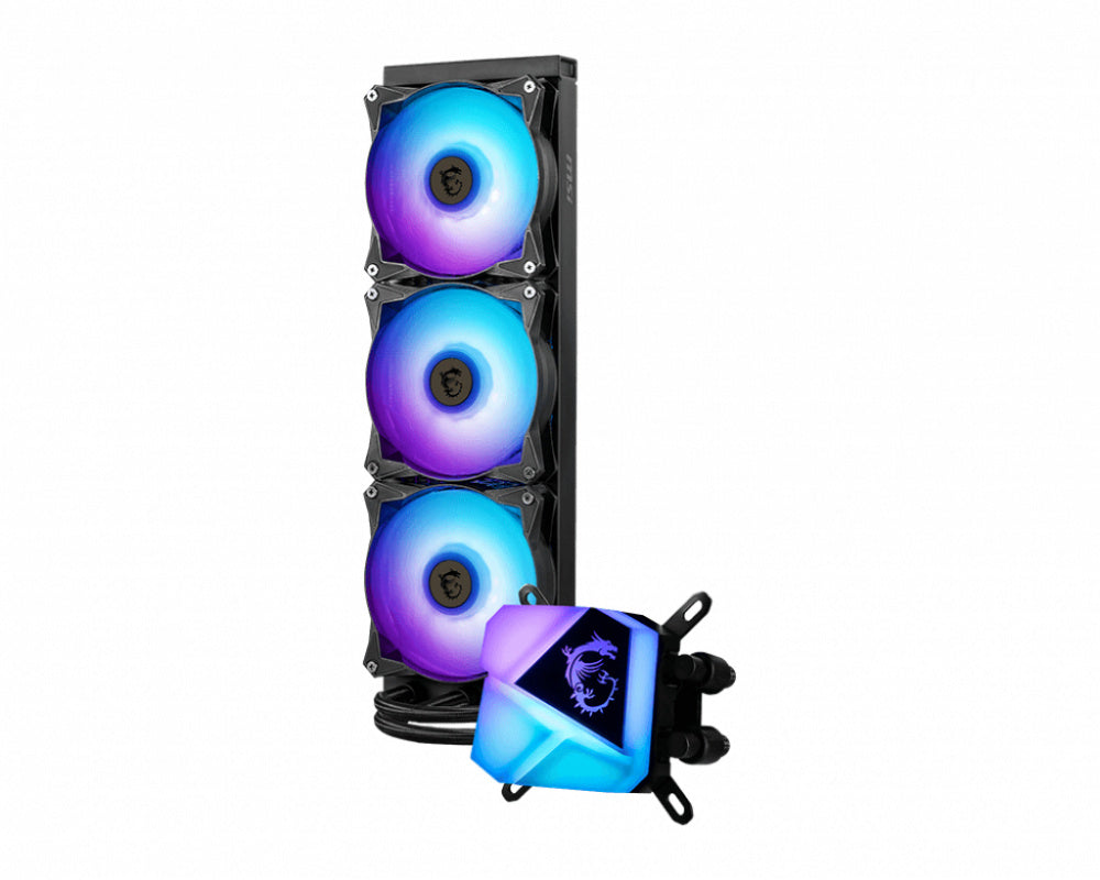 Ventilador P/Cpu Msi (Mag Coreliquid C360) Argb,3Fan,360Mm,Socket 1700, Am5,Enfriamiento Liquido