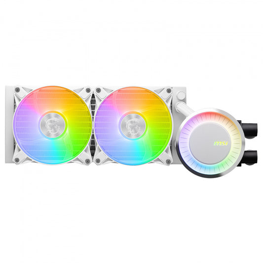Ventilador P/Cpu Msi (Mag Coreliquid E240 White) Argb Enfriamiento Liquido 2 Fan 240Mm Blanco