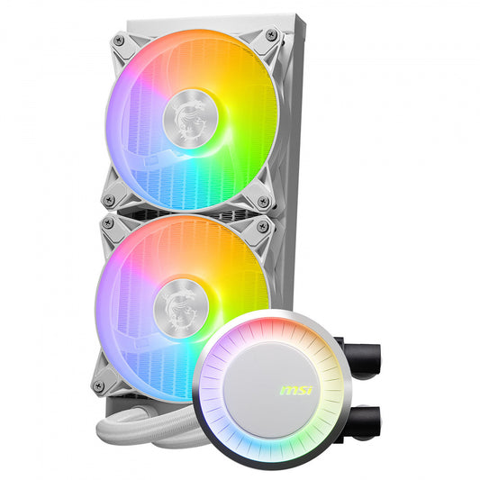 Ventilador P/Cpu Msi (Mag Coreliquid E240 White) Argb Enfriamiento Liquido 2 Fan 240Mm Blanco