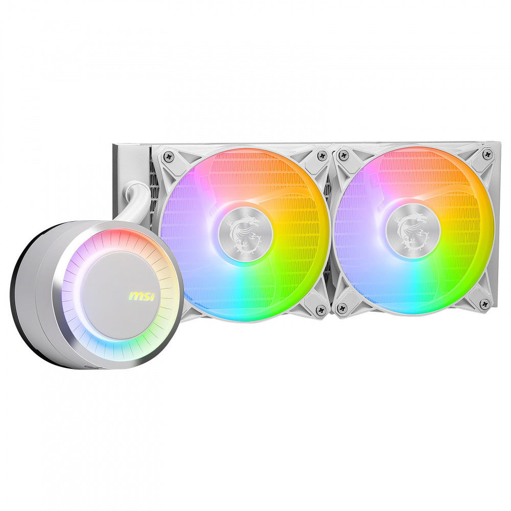 Ventilador P/Cpu Msi (Mag Coreliquid E240 White) Argb Enfriamiento Liquido 2 Fan 240Mm Blanco