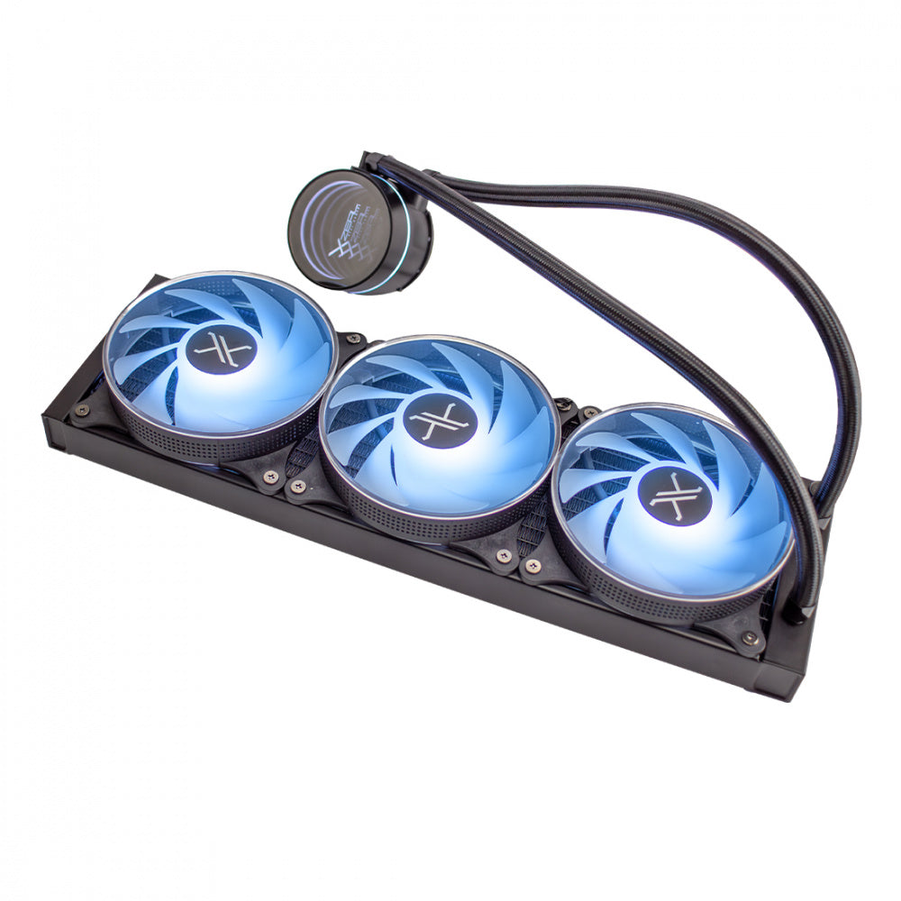 Ventilador P/Cpu Xzeal (Xzco411B) 3 Fans 120Mm Argb Enfriamiento Liquido Negro
