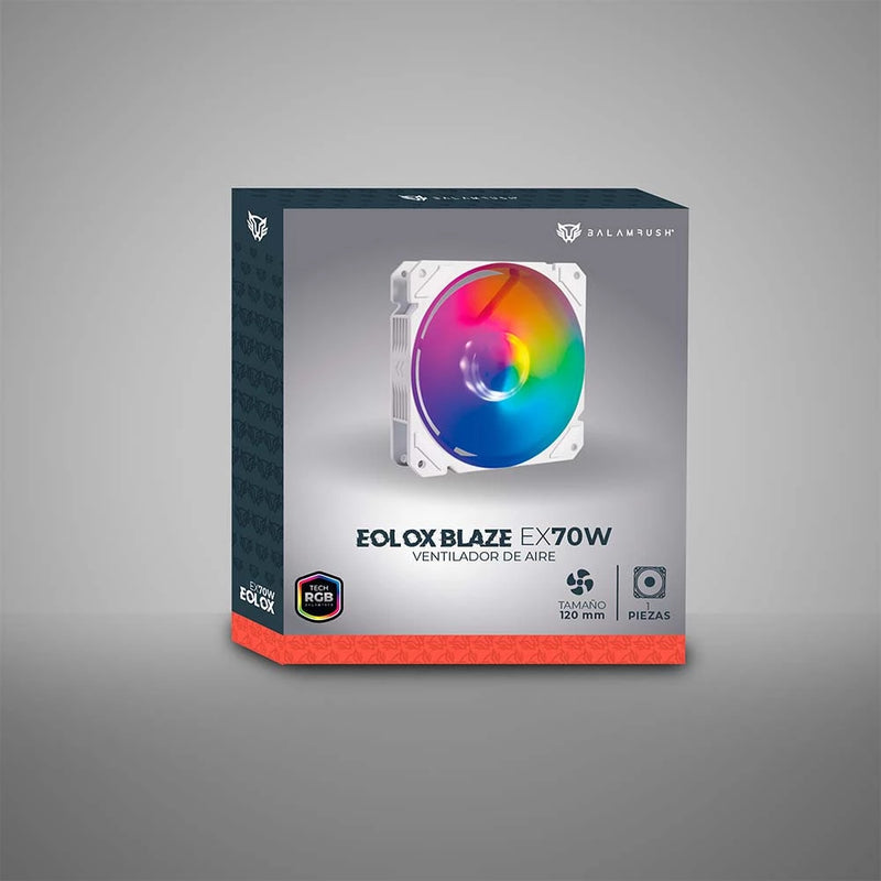 Ventilador P/Gabinete Balam Rush (Br-938051) Eolox Blaze Ex70Wrgb120 Mm1 Fanblanco