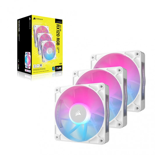 Ventilador P/Gabinete Corsair (Co-9051022-Ww) Icue Link Rx120 Rgb3 Fan120Mmblanco