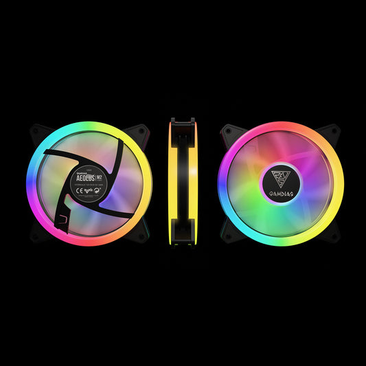 Ventilador P/Gabinete Gamdias (Gd-Aeolus M2-1201)Rgb, 120Mm, 1200Rpm