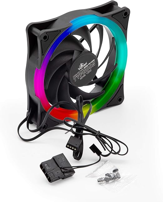 Ventilador Rgb Yeyian Fs1200 Typhoon Serie 1200 Rgb 120Mm P/Gabinete