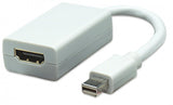Manhattan Adaptador Mini Displayport 1.1 Macho - Hdmi Hembra, 1080P, 60Hz, 15Cm, Blanco