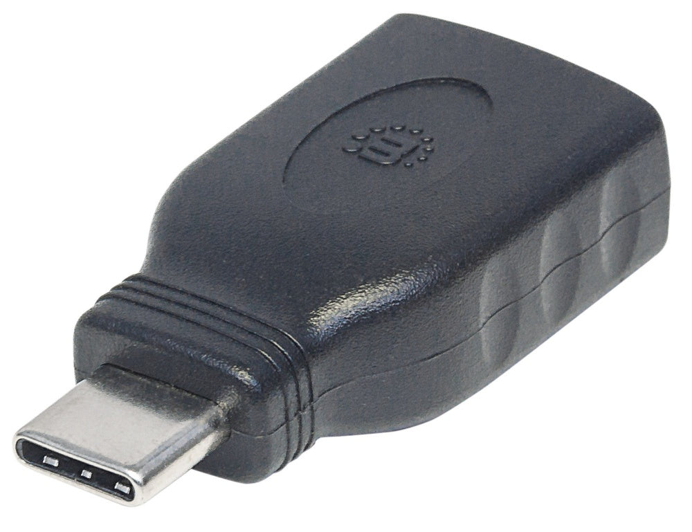 Manhattan Adaptador Usb C Macho - Usb A Hembra, Negro