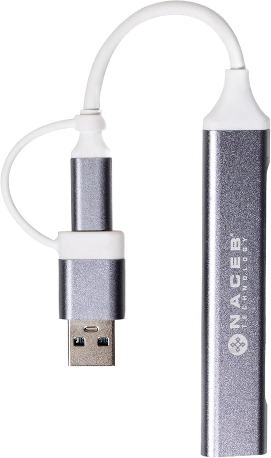 Adaptador Naceb (Na-0124) Hubconvertidor Tipo C4*Usb1*Usb A