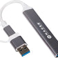 Adaptador Naceb (Na-0124) Hubconvertidor Tipo C4*Usb1*Usb A