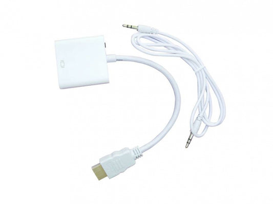 Adaptador Naceb (Na-235) 18Cm,Hdmi-Vga + Audio 3.5,Hd-Fhd,Audio Dts-Hd,Dolby 10.2Gbps