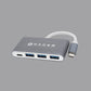 Adaptador Tipo C Naceb (Na-0112) Usb Tipo C,3*Usb3.0,Compatible Mac