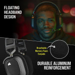 Audifonos Corsair (Ca-9011235-Na) Hs80 Rgb Wireless,Inalambricos,Carbon
