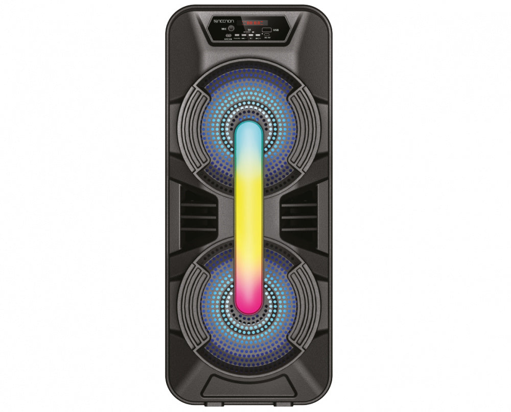 Bocina Inalambrica Necnon (Nbbb8X0188) Bafle 8 Radio Fm Usb Aux 3.5Mm Luz Led 7400 Watts Display