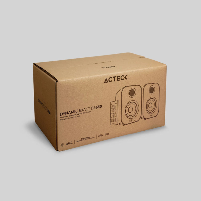 Bocinas Acteck (Ac-935883) Dynamic Exact Bs65050W Rmsaux 3.5Bt 5.0Optico2.0 Canalesblanco