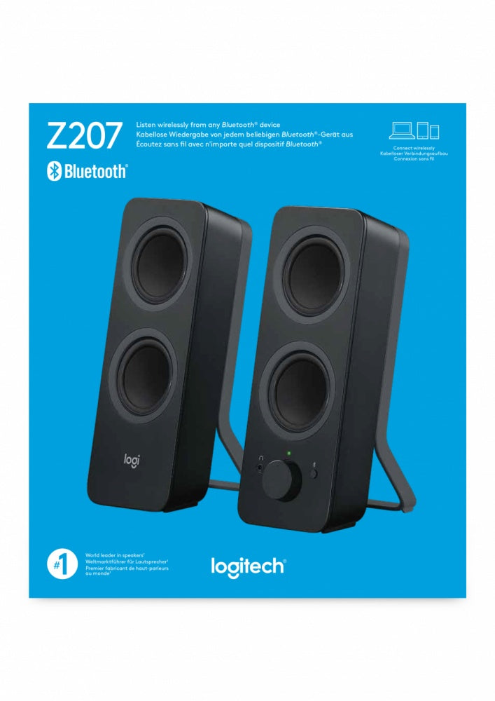 Bocinas Logitech Z207 2.0 Bt 3.5 Mm Multidispositivo 5W (980-001294)
