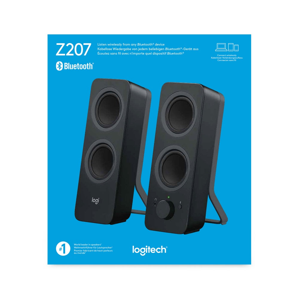 Bocinas Logitech Z207 2.0 Bt 3.5 Mm Multidispositivo 5W (980-001294)