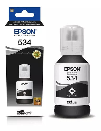 Tanque De Tinta Epson T534 Negro, 6.000 Páginas