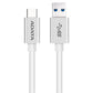 Cable Adata Tipo C- Usb 3.1 1M Blanco (Aca3Al-100Cm-Csv)
