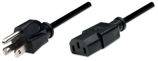 Manhattan Cable Iec 60320 C13 Macho - Nema 5-15 Macho, 1.8 Metros, Negro