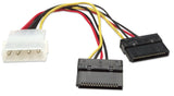 Manhattan Cable 2X Sata 15-Pin Macho - Molex (4-Pin) Macho, 15Cm