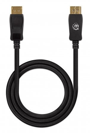 Cable Displayport Manhatan V1.4 M-M 2.0M Negro 8K@60Hz/4K@120Hz 353618