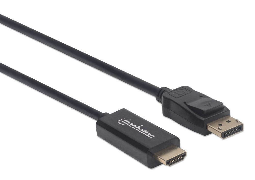 Cable Manhattan Displayport-Hdmi M-M 1080P 3.0M Negro 153188