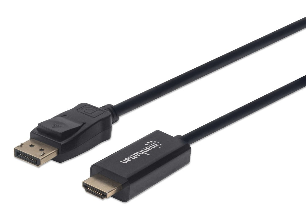 Cable Manhattan Displayport-Hdmi M-M 4Ka60Hz 1.0M Negro 153195