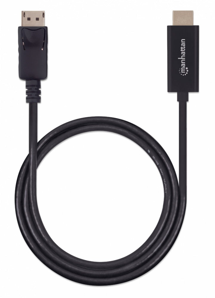 Cable Manhattan Displayport-Hdmi M-M 4Ka60Hz 1.0M Negro 153195