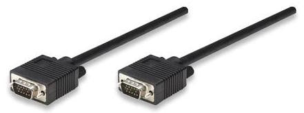 Manhattan Cable De Video Para Monitor Svga 8Mm, Vga (D-Sub) Macho - Vga (D-Sub) Macho, 11 Metros, Negro
