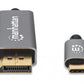 Cable Usb C A Displayport M-M 3 Mts 8K60Hz Manhattan 354851