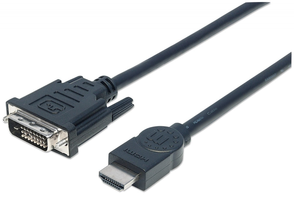 Manhattan Adaptador Hdmi Macho - Dvi-D Macho, 3.05 Metros, Negro