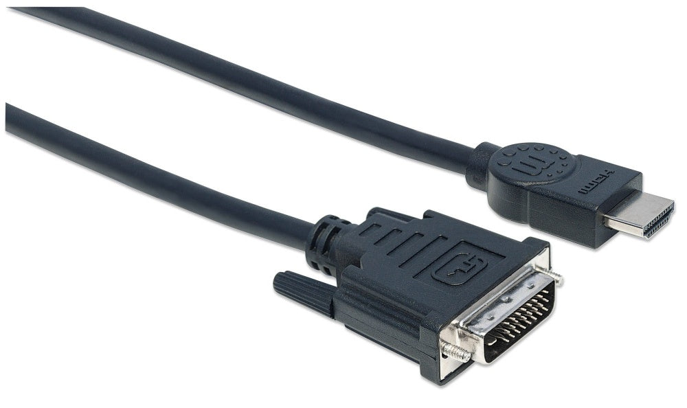 Manhattan Adaptador Hdmi Macho - Dvi-D Macho, 3.05 Metros, Negro