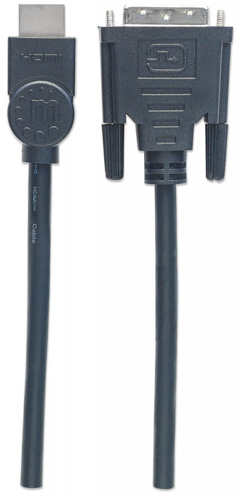 Manhattan Adaptador Hdmi Macho - Dvi-D Macho, 3.05 Metros, Negro